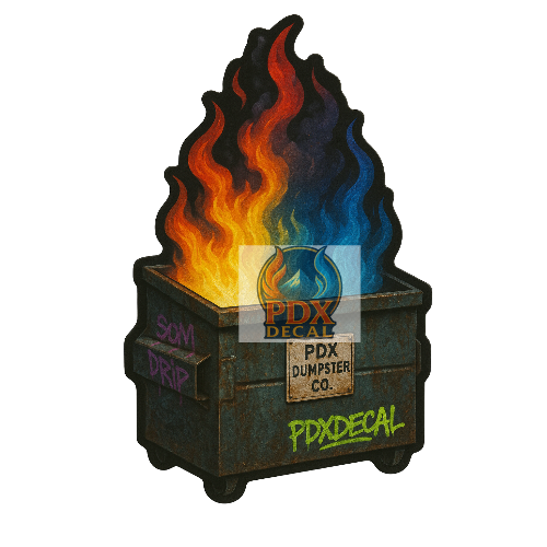 Dumpster Fire decal